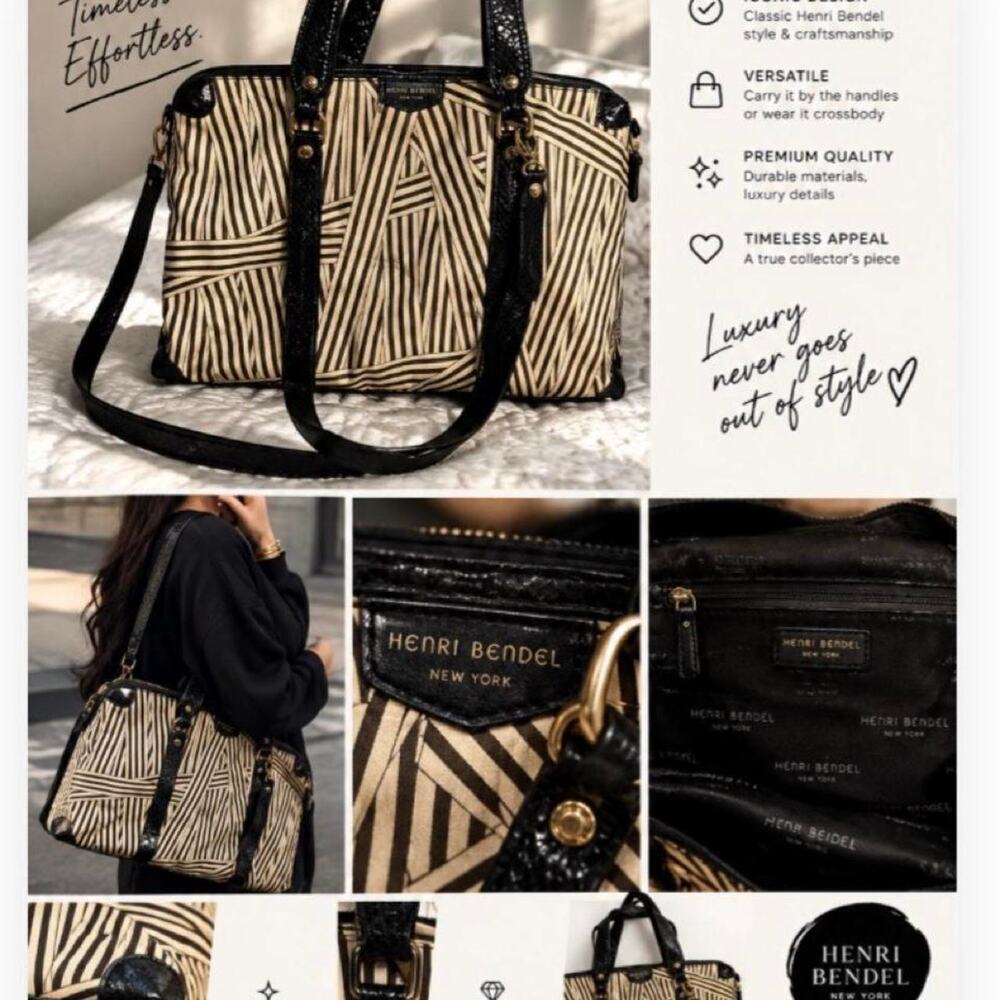 Henri bendel black and white